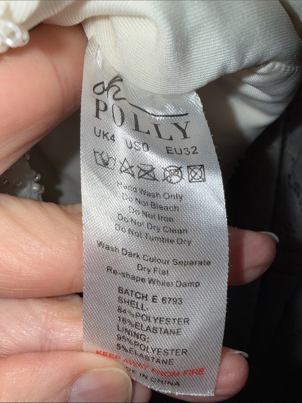Oh Polly Basel Ivory Beaded Mini Dress - Picture 7 of 7